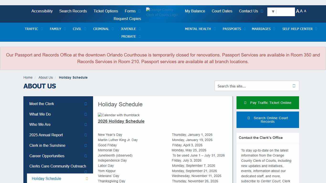 My Orange Clerk Home